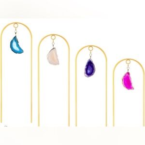 NEW - New in Box - Agate Trellis - Gold Tone - Set of Four (4)